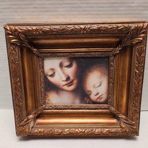 Home Wall Decor The Child Asleep Gold Leaf Frame Hand Crafted Picture Bombay Co.